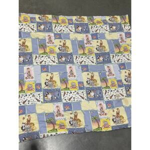 Patchwork Baby Blanket with African Animals, Throw, Adorable, Nursery Decor